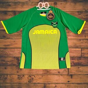 Orro Jamaica Football Club Youth 10-12 Unisex Dri-Fit Jersey Shirt Green Yellow